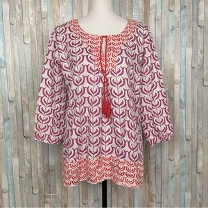Hatley M Printed Summer 100% Cotton Tunic Top Blouse Cover Up Preppy $95